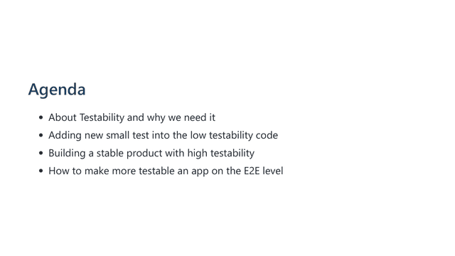 how can we improve the testability 05