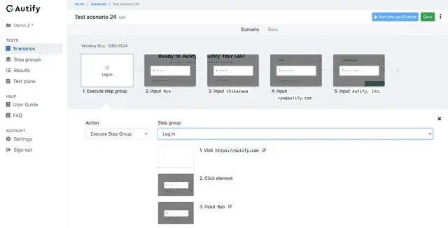 Autify Test Scenario Filling Out A Form